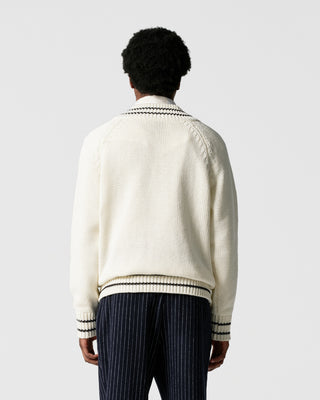 White V-Neck Jumper