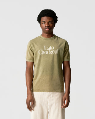 Green Logo Vintage Ringer Tee