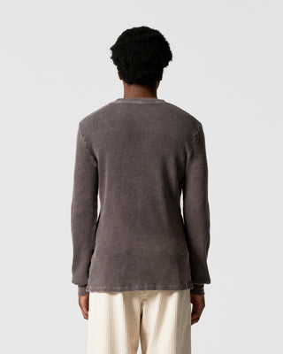Brown LC Vintage Waffle L/S Tee