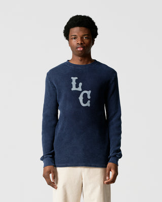 Navy LC Vintage Waffle L/S Tee