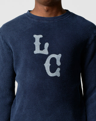 Navy LC Vintage Waffle L/S Tee