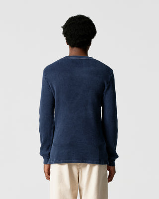 Navy LC Vintage Waffle L/S Tee