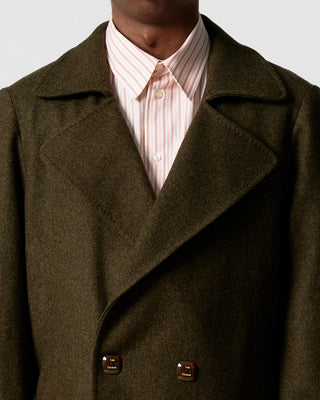 Dark Green Double-Breated Coat
