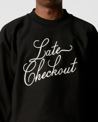 Black/White Script Crewneck Sweatshirt