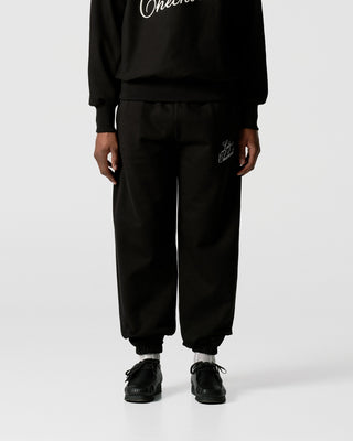 Black/White Script Joggers