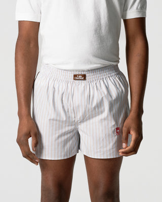 White/Blue Striped Boxer Shorts