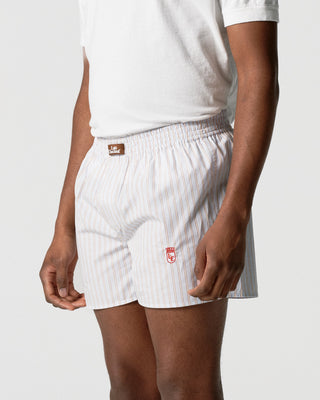 White/Blue Striped Boxer Shorts