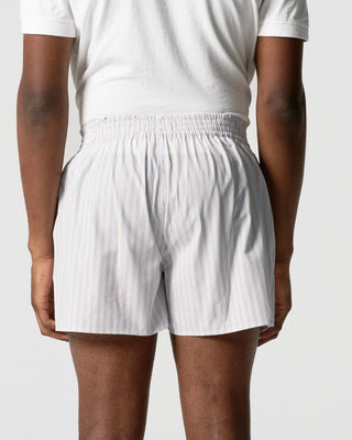 White/Blue Striped Boxer Shorts