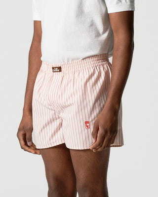 White/Pink Striped Boxer Shorts