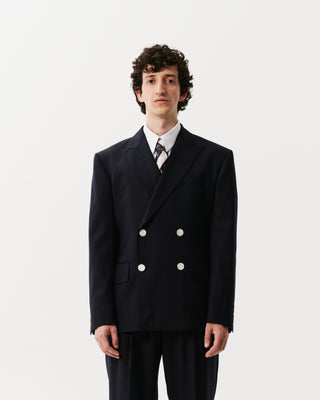 Navy Double-Breasted Blazer