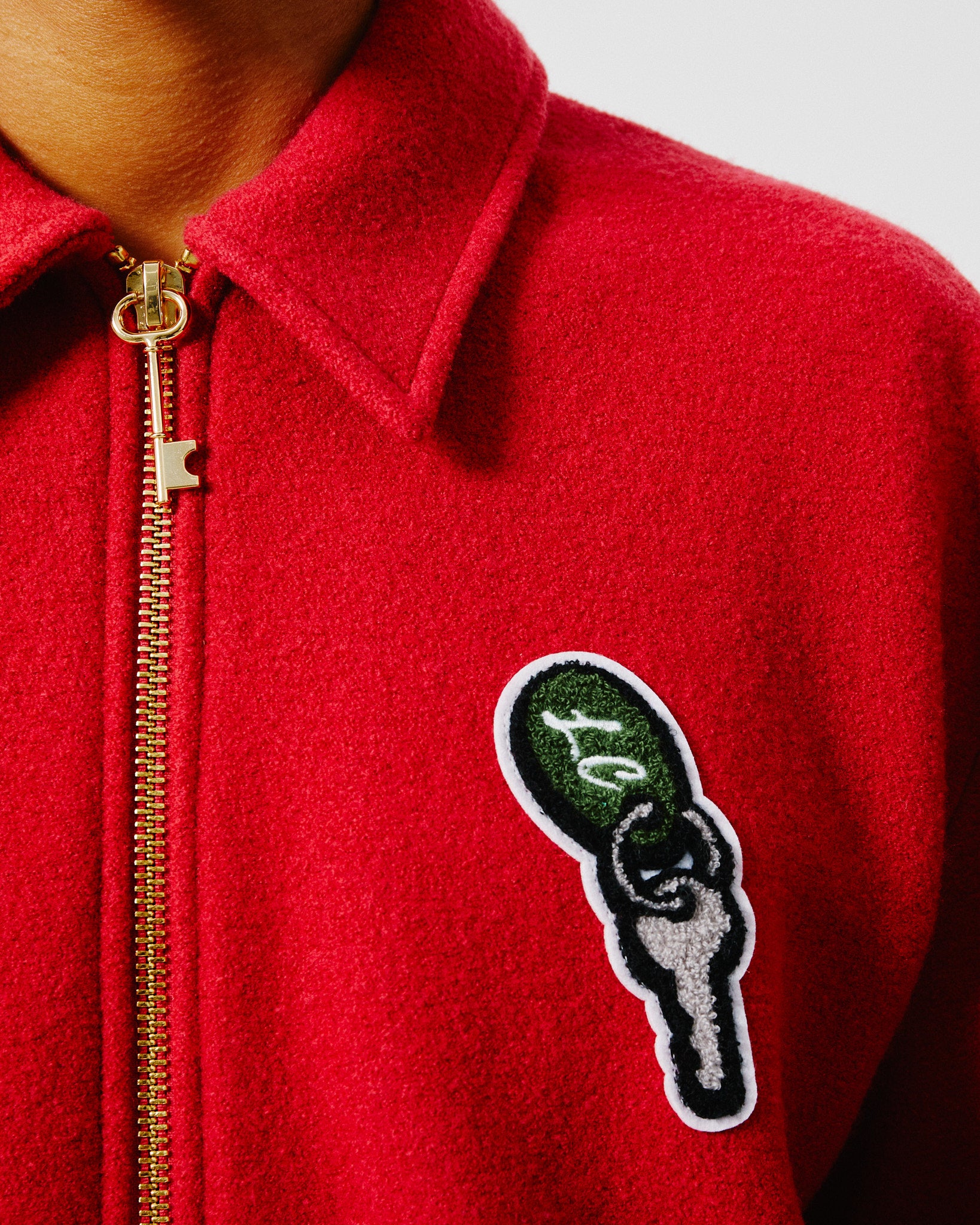 Red Valet Zipper Jacket
