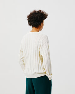 Cream Ribbed Jumper