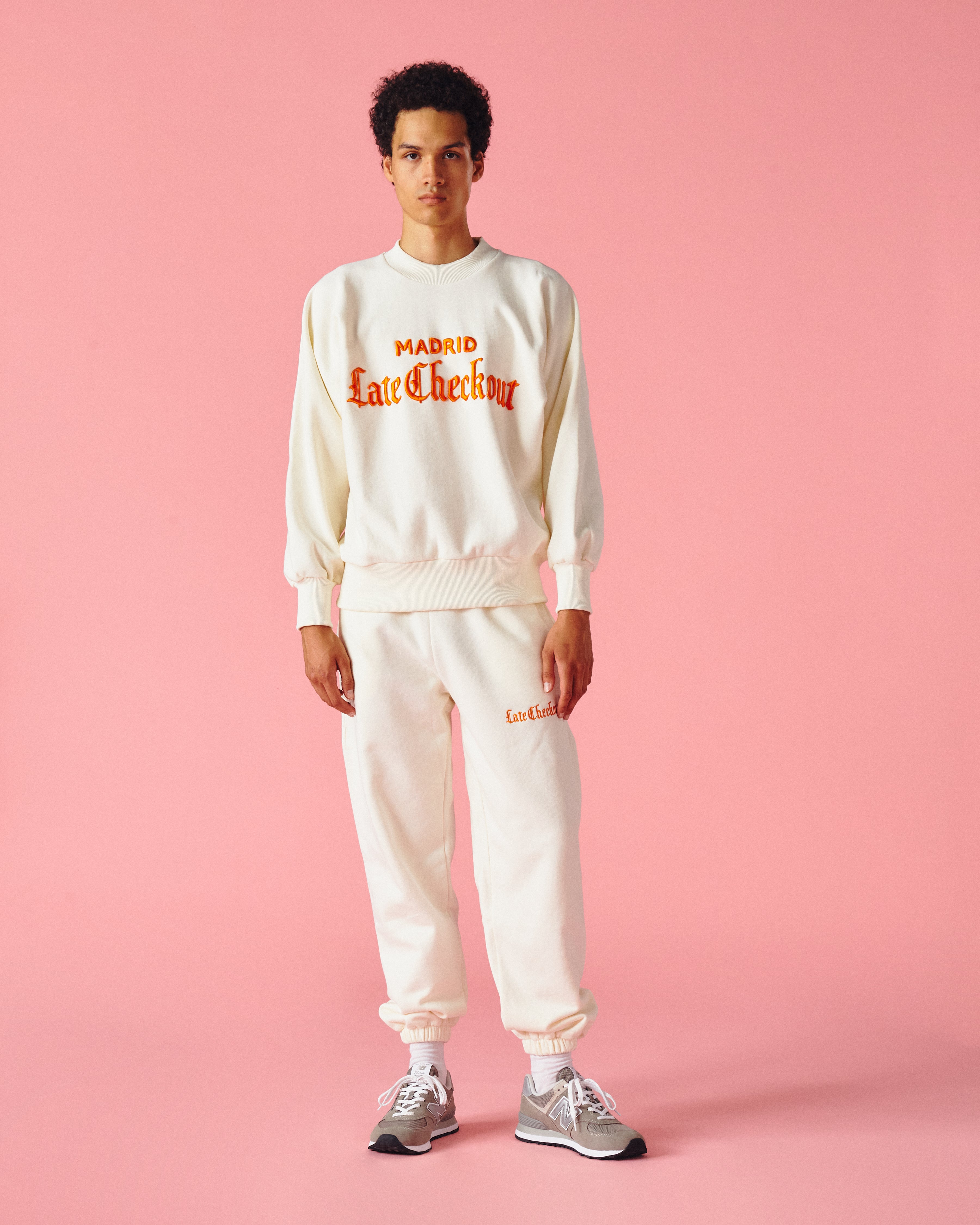 White/Orange Sweatpants