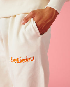White/Orange Sweatpants