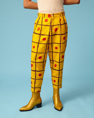 Yellow Checkered Trousers