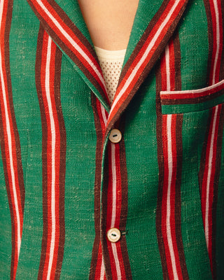 Green Striped Blazer